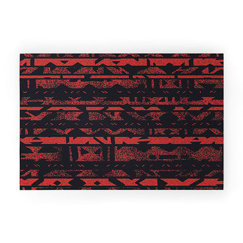Triangle Footprint Lindiv1 Red Welcome Mat