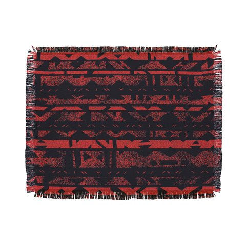 Triangle Footprint Lindiv1 Red Throw Blanket