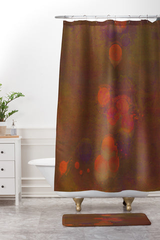 Triangle Footprint unreachable Shower Curtain And Mat