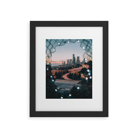 Tristan Zhou Seattle Cityscape Framed Art Print