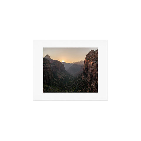 TristanVision Sunkissed Canyon Zion National Park Art Print