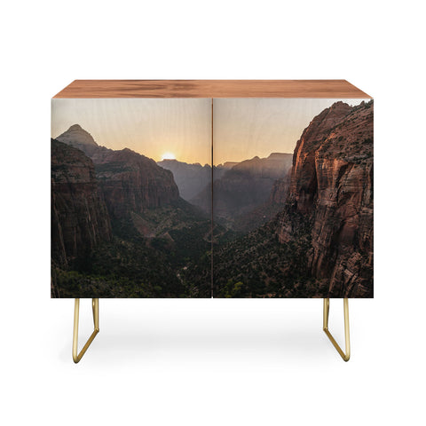 TristanVision Sunkissed Canyon Zion National Park Credenza