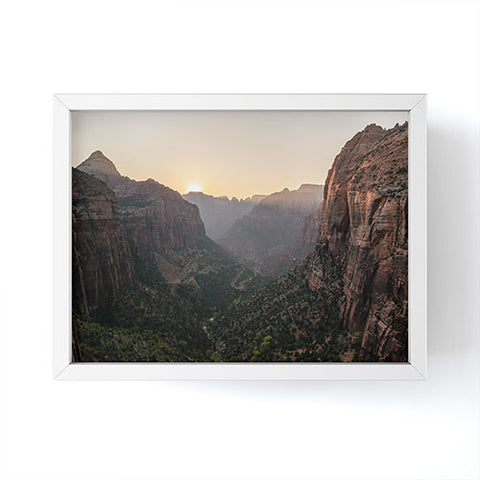 TristanVision Sunkissed Canyon Zion National Park Framed Mini Art Print