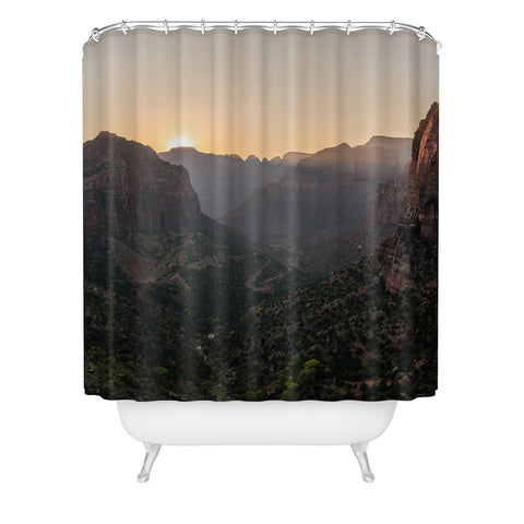 TristanVision Sunkissed Canyon Zion National Park Shower Curtain