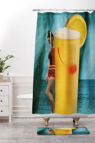 Tyler Varsell Vacation II Shower Curtain And Mat