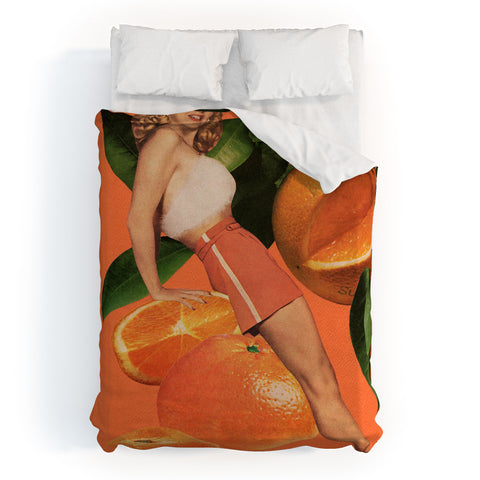 Tyler Varsell Vitamin C Orange Duvet Cover
