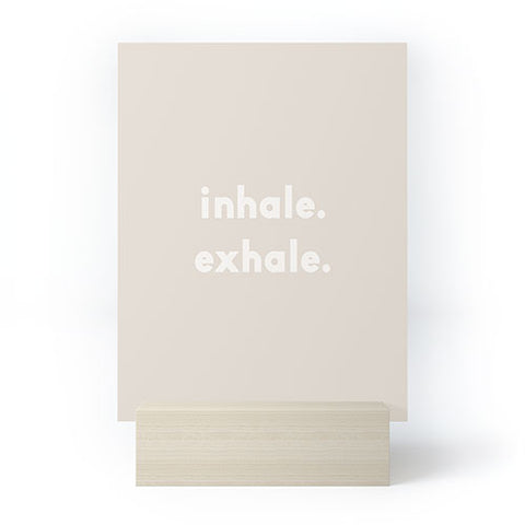 Urban Wild Studio inhale exhale blush new Mini Art Print