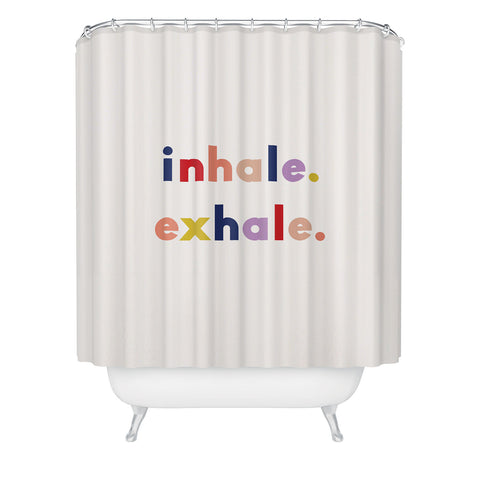 Urban Wild Studio inhale exhale multi Shower Curtain