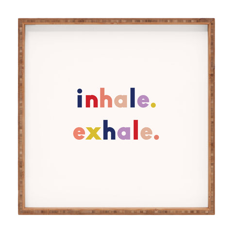 Urban Wild Studio inhale exhale multi Square Tray