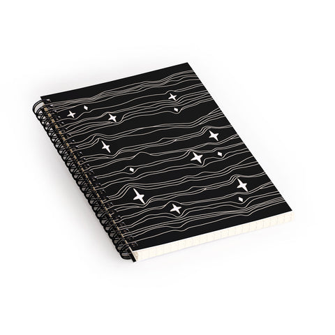 Urban Wild Studio star fabric dark palette Spiral Notebook