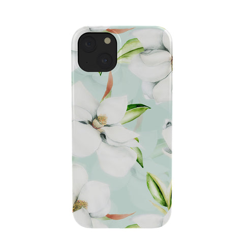 UtArt Hygge Magnolia Watercolor Pastel Flowers Phone Case