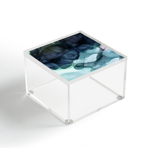 UtArt Night Blue Flowing Art Acrylic Box