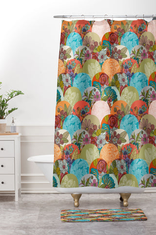 Valentina Ramos Blooming Quilt Shower Curtain And Mat