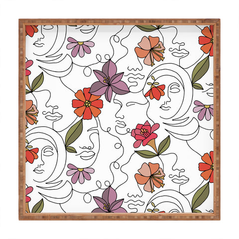 Valentina Ramos Faces and Flowers Square Tray