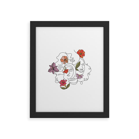 Valentina Ramos Faces and Flowers Framed Art Print