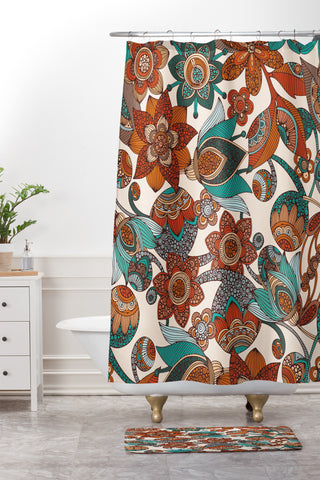 Valentina Ramos Lucy Flowers Shower Curtain And Mat