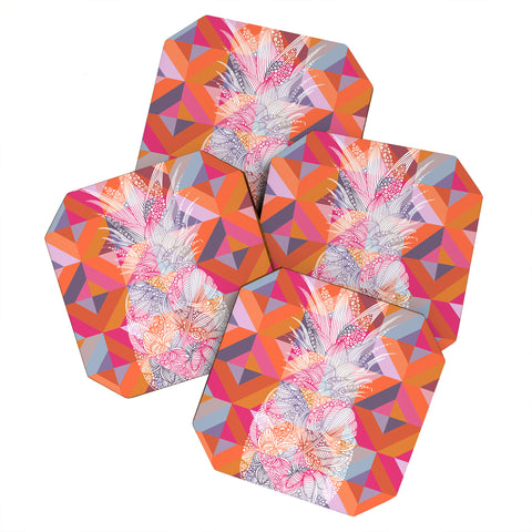 Valentina Ramos Pineapple art Coaster Set