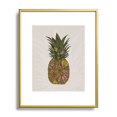 Valentina Ramos Pineapple Flower Metal Framed Art Print