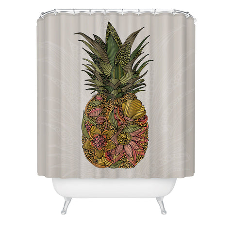 Valentina Ramos Pineapple Flower Shower Curtain