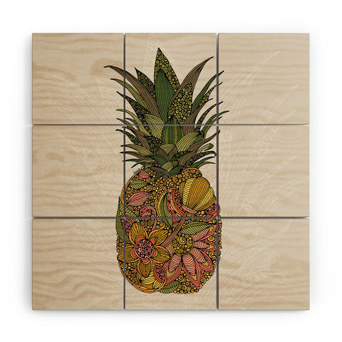 Valentina Ramos Pineapple Flower Wood Wall Mural