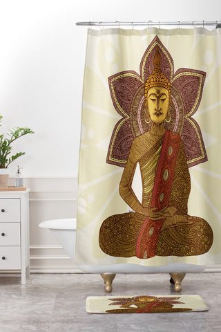Valentina Ramos Sitting Buddha Shower Curtain And Mat