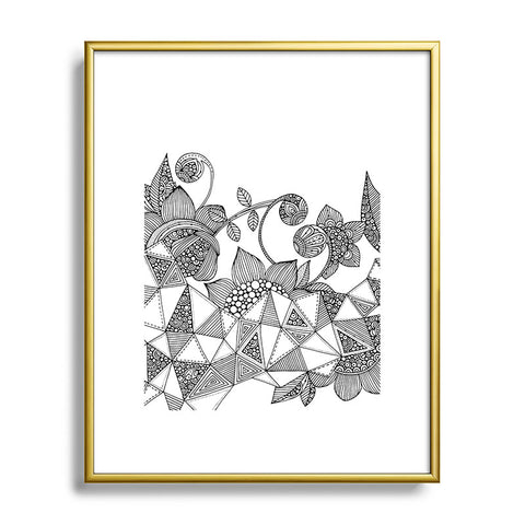 Valentina Ramos Triangle Flowers Metal Framed Art Print