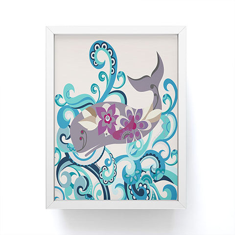 Valentina Ramos Whale Blossom Framed Mini Art Print