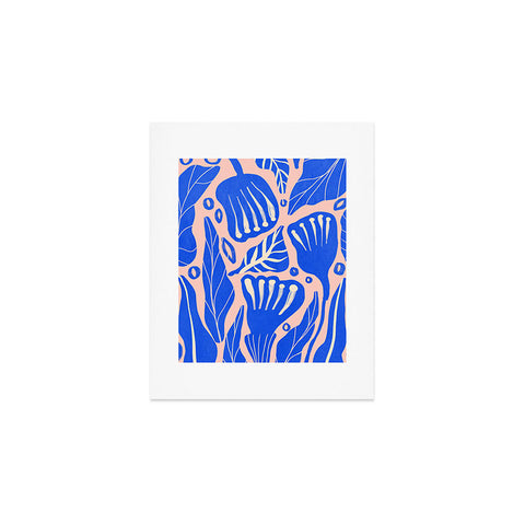 Viviana Gonzalez Abstract Floral Blue Art Print