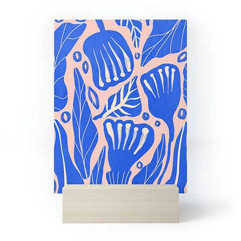 Viviana Gonzalez Abstract Floral Blue Mini Art Print