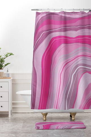 Viviana Gonzalez Agate Inspired Abstract 01 Shower Curtain And Mat
