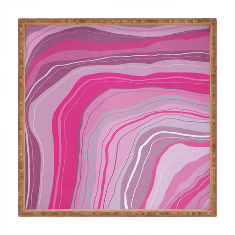 Viviana Gonzalez Agate Inspired Abstract 01 Square Tray