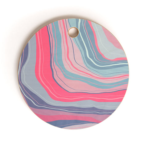 Viviana Gonzalez Agate Inspired Abstract 02 Cutting Board Round