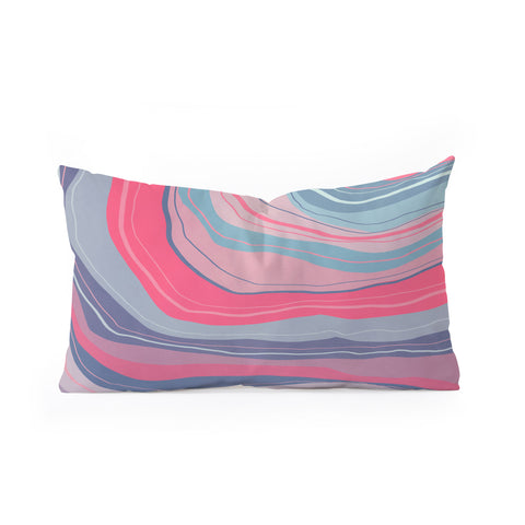 Viviana Gonzalez Agate Inspired Abstract 02 Oblong Throw Pillow