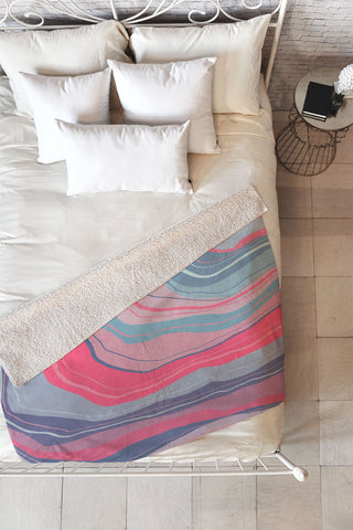 Viviana Gonzalez Agate Inspired Abstract 02 Fleece Throw Blanket