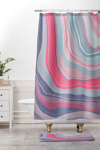 Viviana Gonzalez Agate Inspired Abstract 02 Shower Curtain And Mat
