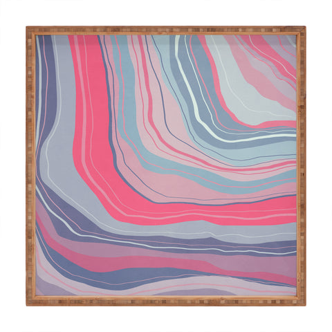 Viviana Gonzalez Agate Inspired Abstract 02 Square Tray