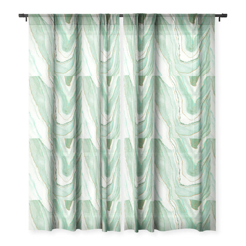 Viviana Gonzalez Agate Inspired Watercolor 07 Sheer Window Curtain