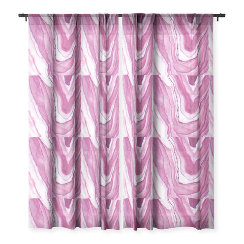 Viviana Gonzalez Agate Inspired Watercolor 08 Sheer Window Curtain