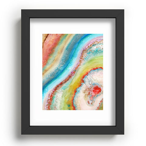 Viviana Gonzalez AGATE Inspired Watercolor Abstract 01 Recessed Framing Rectangle