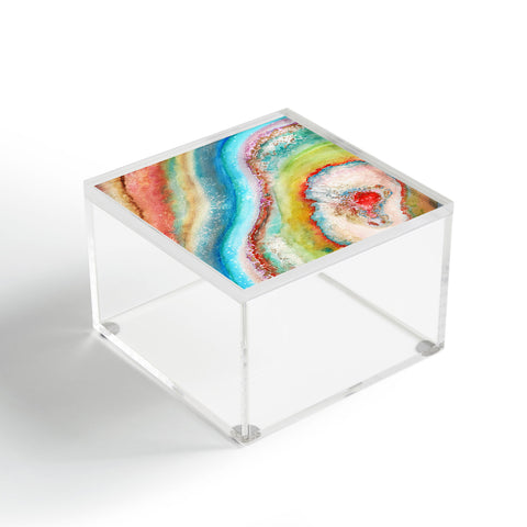 Viviana Gonzalez AGATE Inspired Watercolor Abstract 01 Acrylic Box