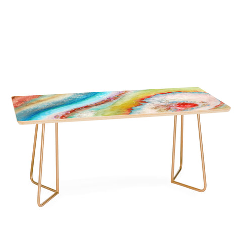 Viviana Gonzalez AGATE Inspired Watercolor Abstract 01 Coffee Table