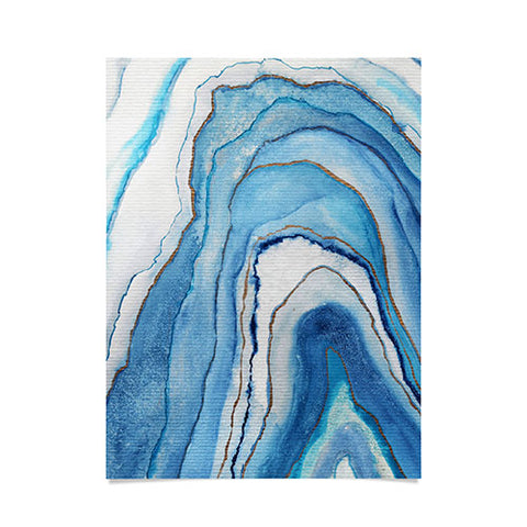 Viviana Gonzalez AGATE Inspired Watercolor Abstract 02 Poster