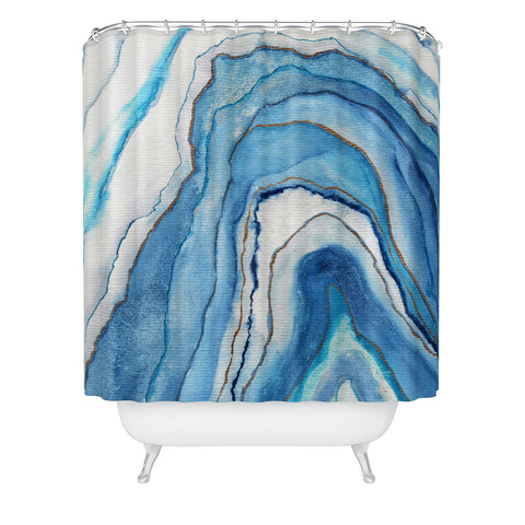 Viviana Gonzalez AGATE Inspired Watercolor Abstract 02 Shower Curtain