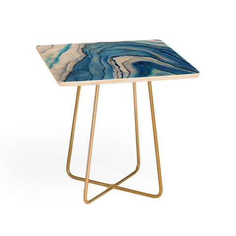 Viviana Gonzalez AGATE Inspired Watercolor Abstract 02 Side Table