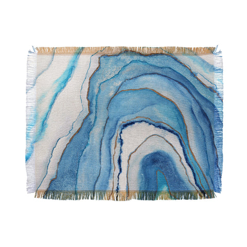 Viviana Gonzalez AGATE Inspired Watercolor Abstract 02 Throw Blanket