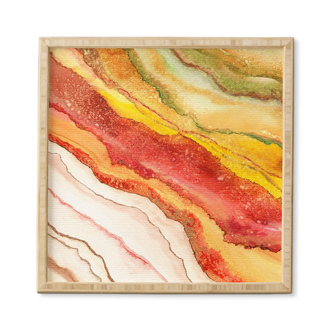 Viviana Gonzalez AGATE Inspired Watercolor Abstract 03 Framed Wall Art