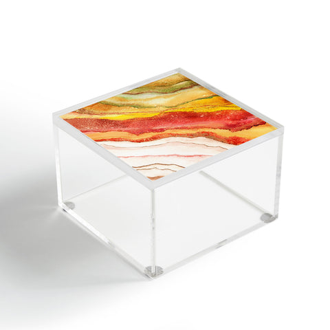 Viviana Gonzalez AGATE Inspired Watercolor Abstract 03 Acrylic Box