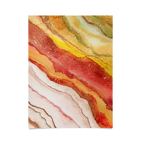 Viviana Gonzalez AGATE Inspired Watercolor Abstract 03 Poster
