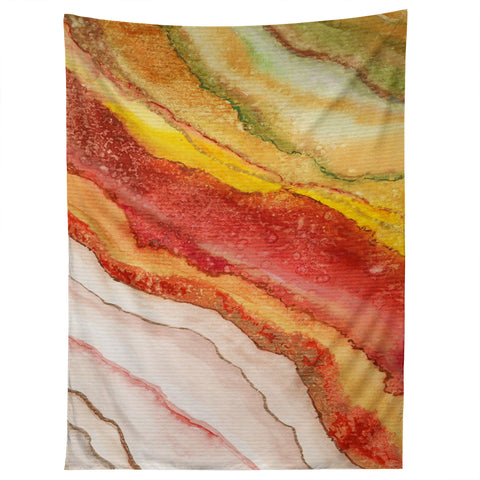Viviana Gonzalez AGATE Inspired Watercolor Abstract 03 Tapestry