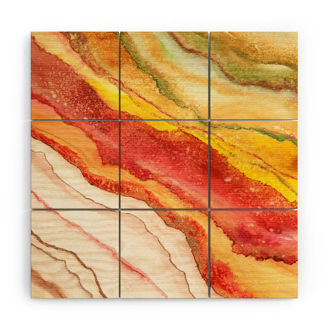 Viviana Gonzalez AGATE Inspired Watercolor Abstract 03 Wood Wall Mural